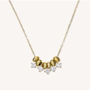 Elegant Gold Necklace with Crystal Accents
